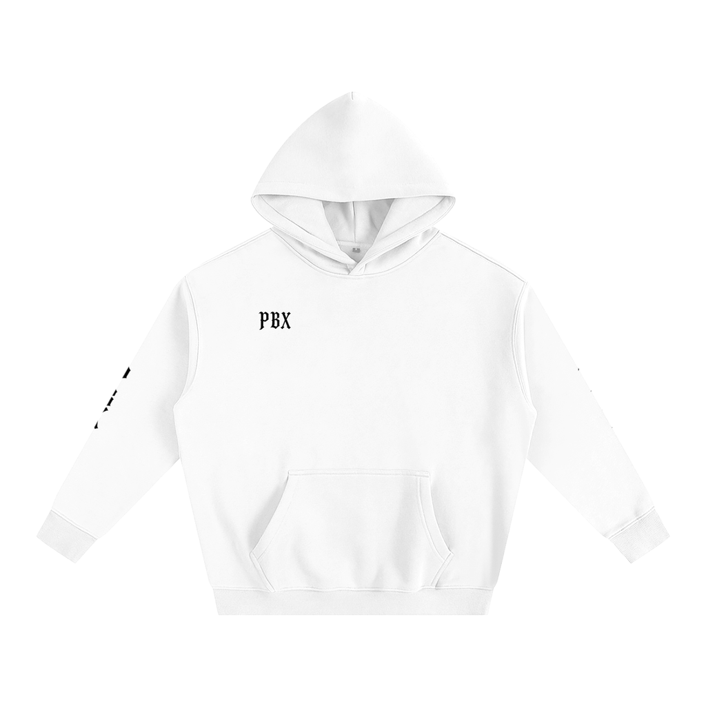 PBX White Oversize Fleeced Hoodie