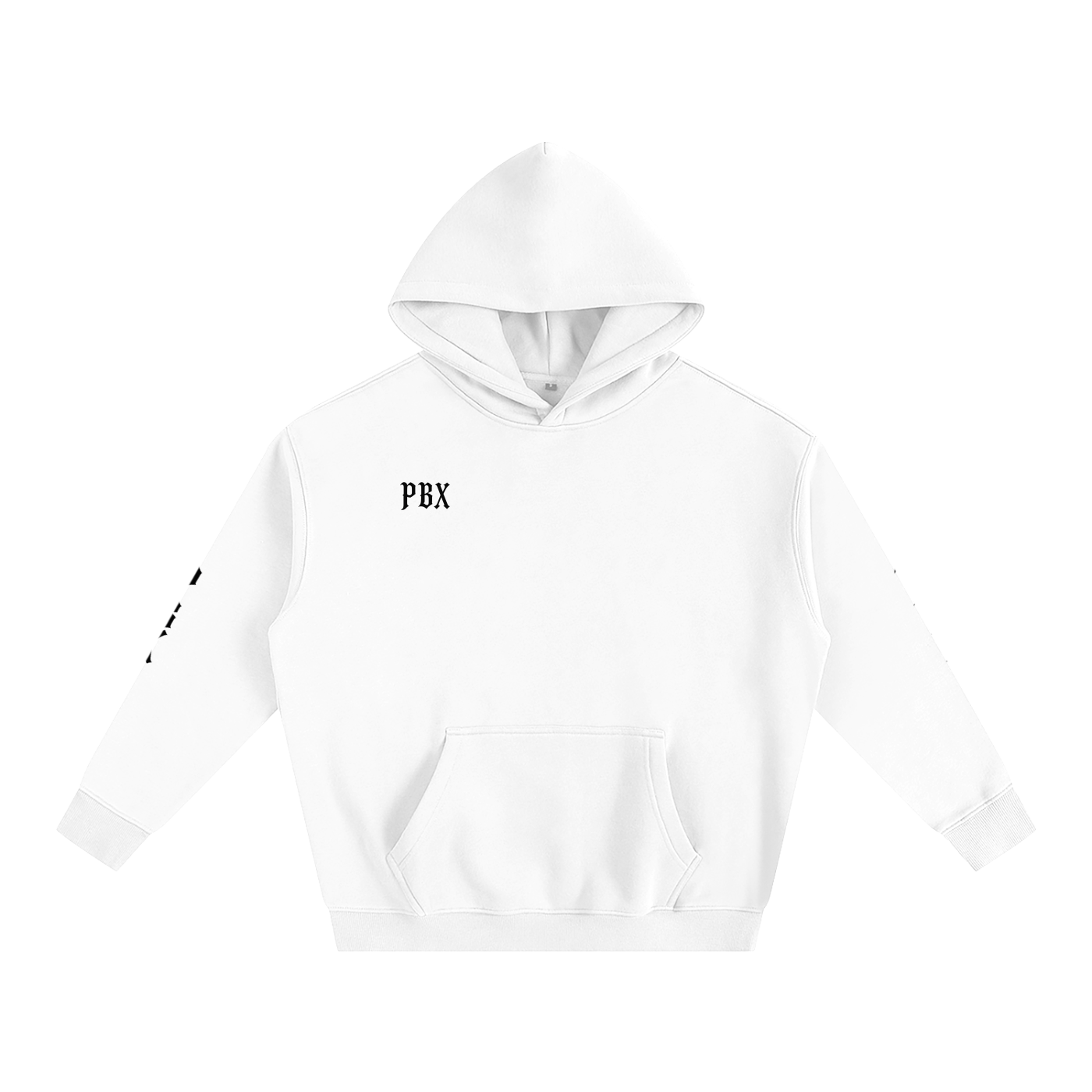 PBX White Oversize Fleeced Hoodie