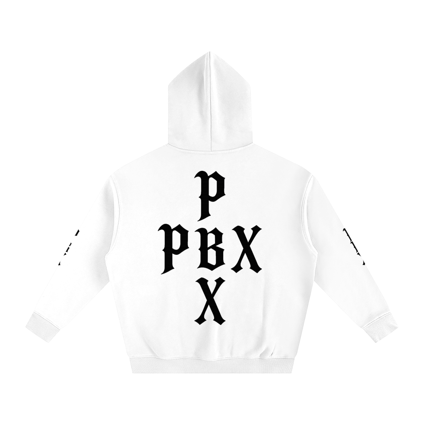 PBX White Oversize Fleeced Hoodie