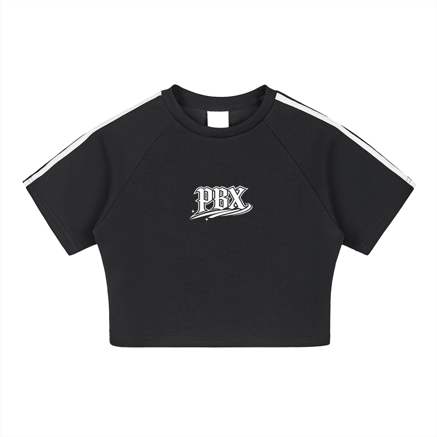 PBX Black Taped Performance Crop Top
