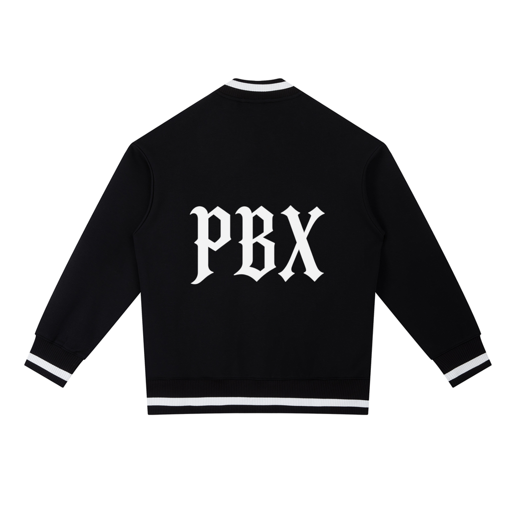 PBX Black Contrast Zip Bomber Jacket